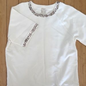 J.Crew Embellished Sweatshirt Size XL